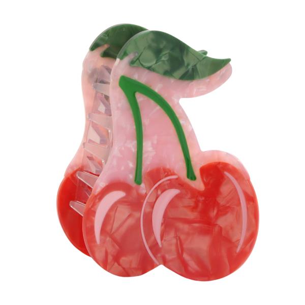 ACETATE CHERRY CLAW HAIR CLIP