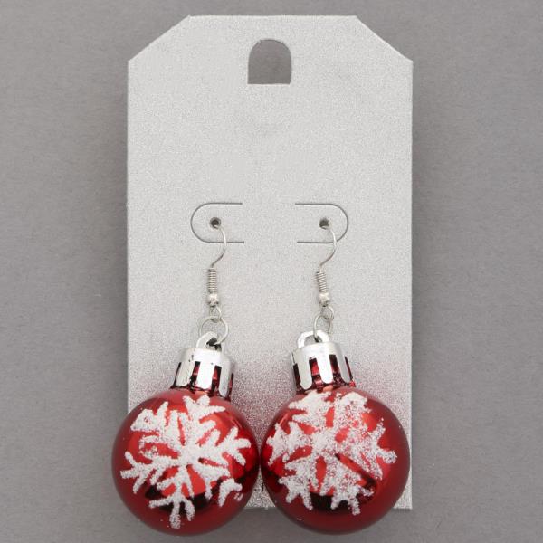 CHRISTMAS SNOWFLAKE ORNAMENT EARRING