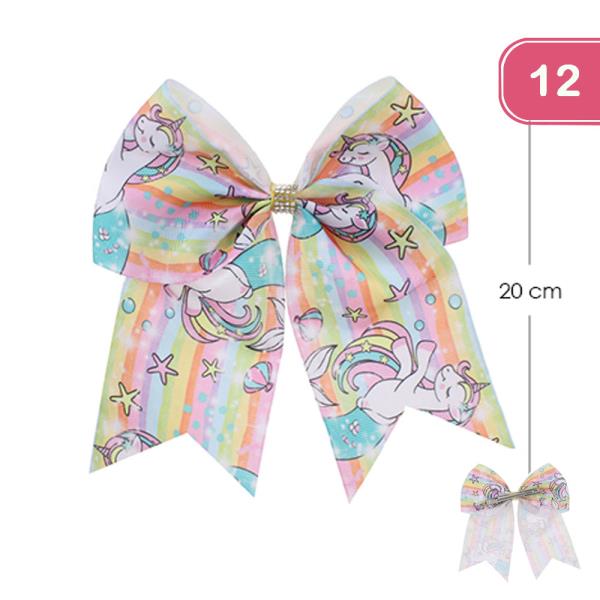 UNICORN HAIR BOW PIN (12 UNITS)