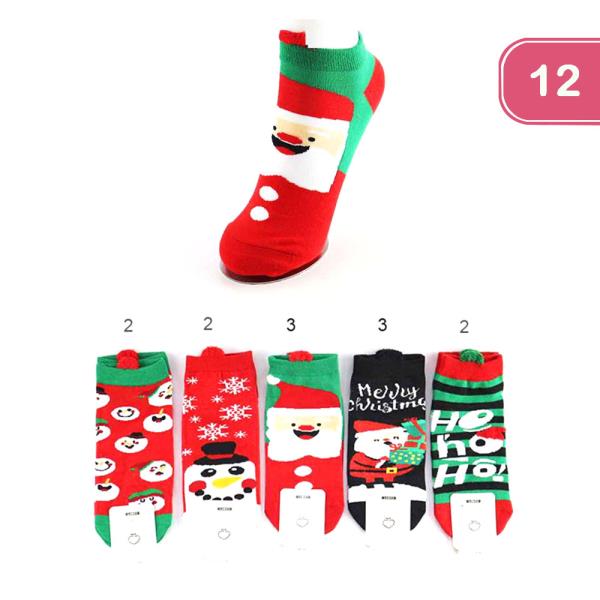 CHRISTMAS SOCKS (12 UNITS)