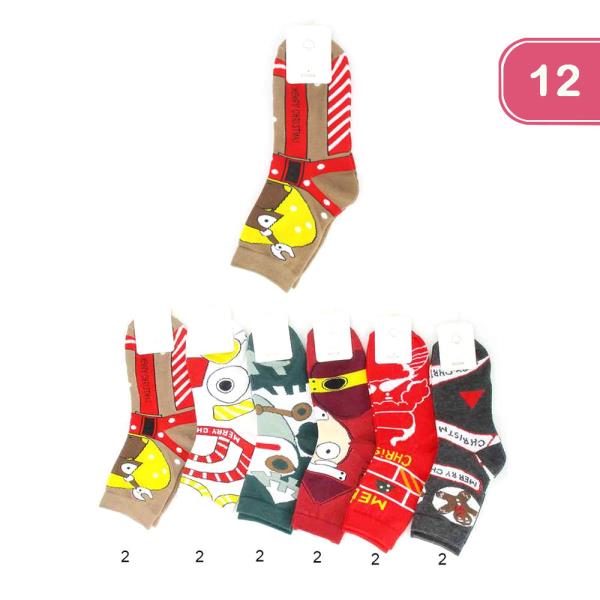 CHRISTMAS SOCKS (12 UNITS)