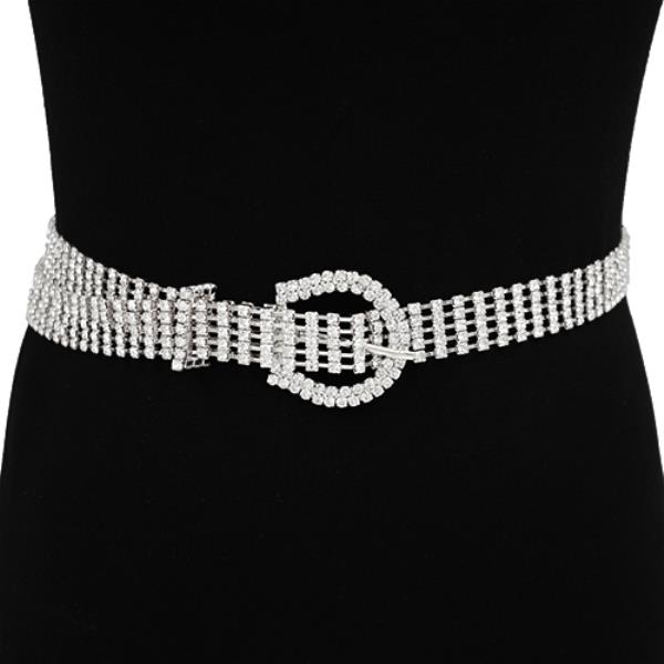 RHINESTONE U BUCKLE BELT