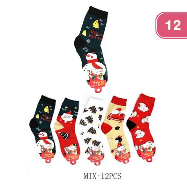 CHRISTMAS SOCKS (12 UNITS)