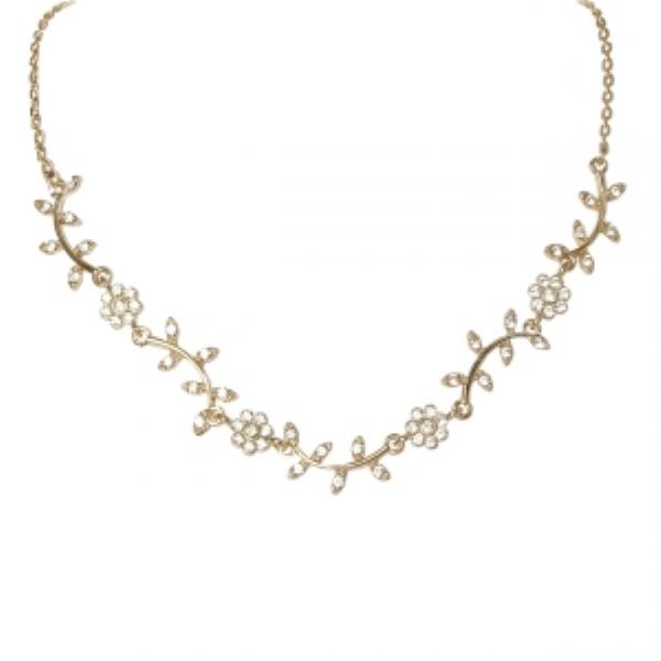 FLOWER LEAF CHAIN NECKLACE