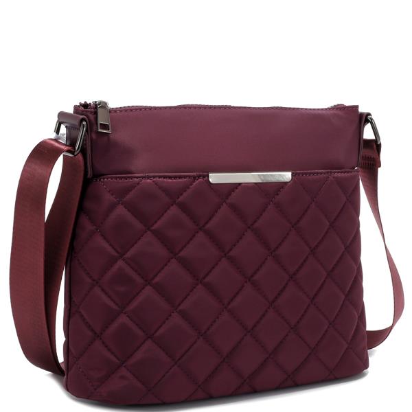 QUILTED ZIPPER CROSSBODY BAG