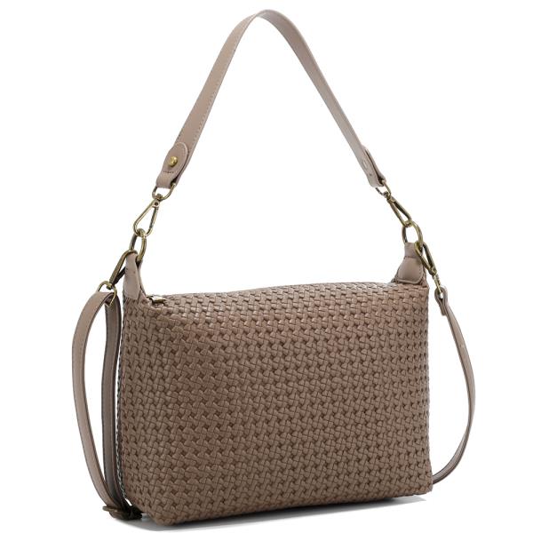 STYLISH WOVEN DESIGN SHOULDER CROSSBODY BAG