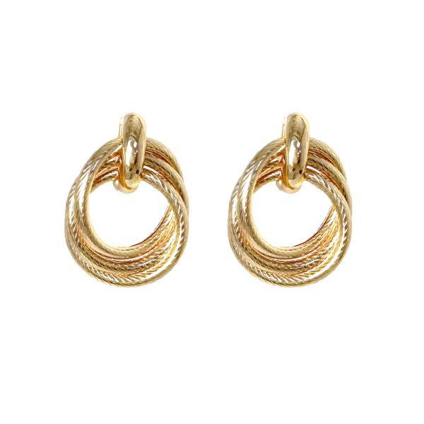 INTERLOCKING RINGS EARRING