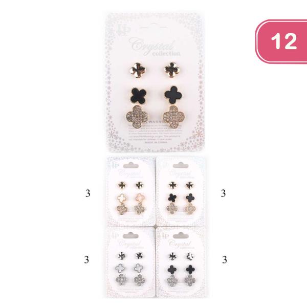 CLOVER EARRING SET (12 UNITS)