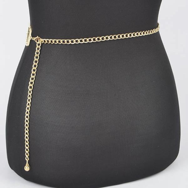 MULTI LAYERED METAL PLUS SIZE CHAIN BELT