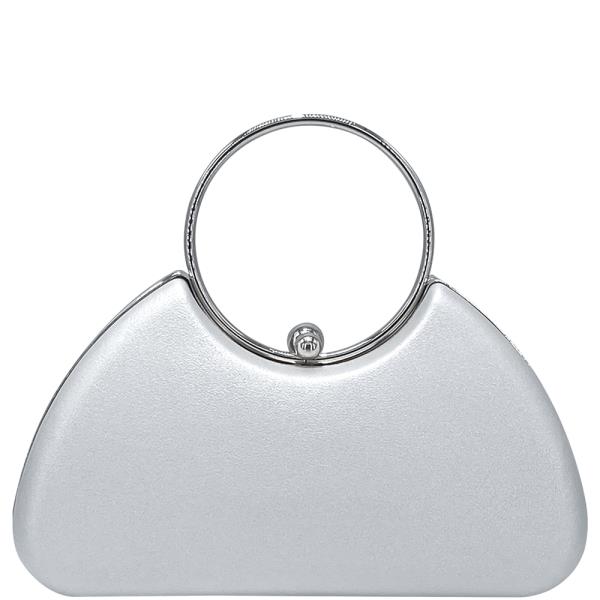 SMOOTH ROUND HANDLE EVENING BAG
