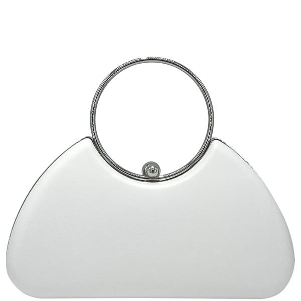 SMOOTH ROUND HANDLE EVENING BAG