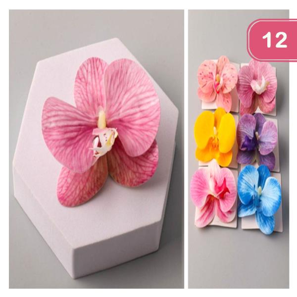 ORCHID HAIR PIN (12 UNITS)