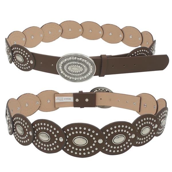 RS DESIGN BUCKLE OVAL DISC LINK BELT
