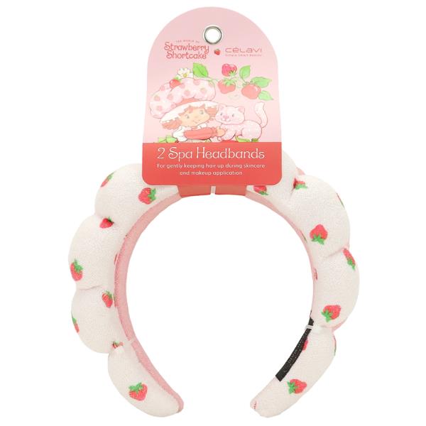 CELAVI STRAWBERRY SHORTCAKE 2PC SPONGE HEADBAND SET (2 UNITS)