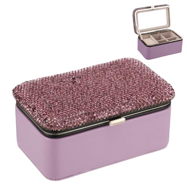 (PRE-ORDER/ONLY ONLINE) RHINESTONE MULTI COMPARTMENT JEWELRY BOX ORGANIZER