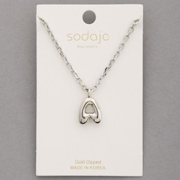 SODAJO BUBBLE INITIAL GOLD DIPPED NECKLACE