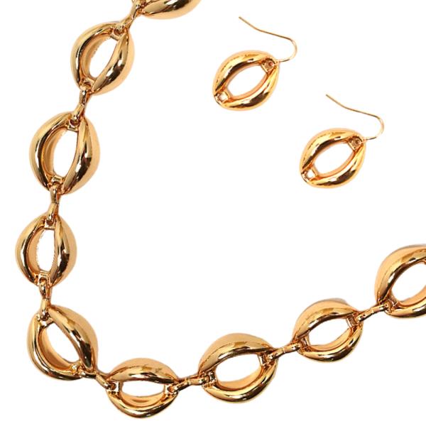 OVAL LINK METAL NECKLACE