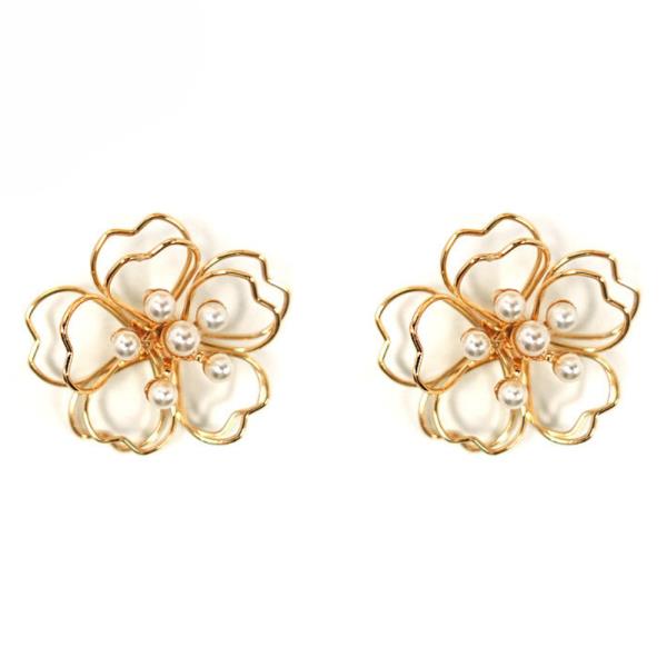 FLOWER PEARL BEAD EARRING