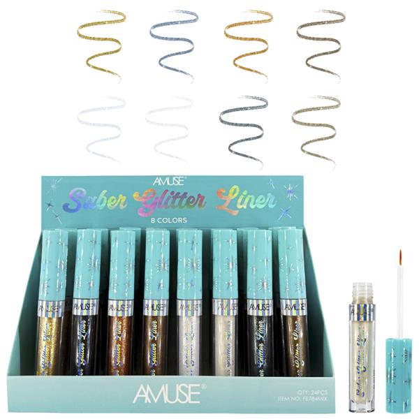 AMUSE SABER GLITTER LINER (24 UNITS)