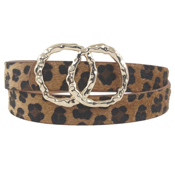 ORGANIC TEXTURE INFINITY BUCKLE LEOPARD BELT