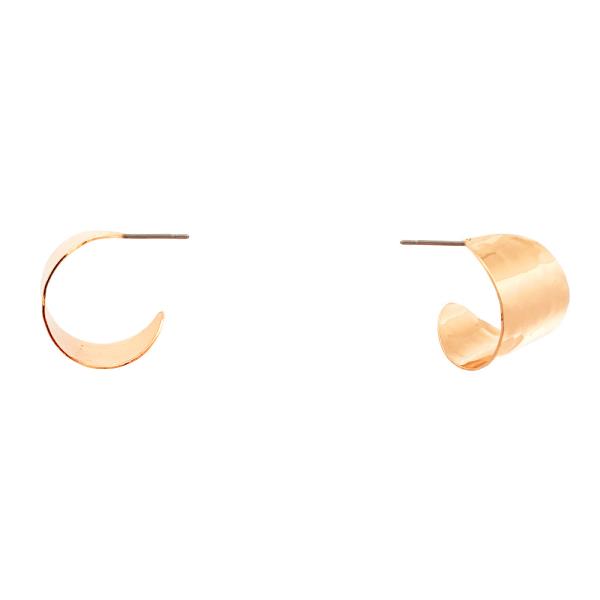 WIDE METAL OPEN HOOP EARRING