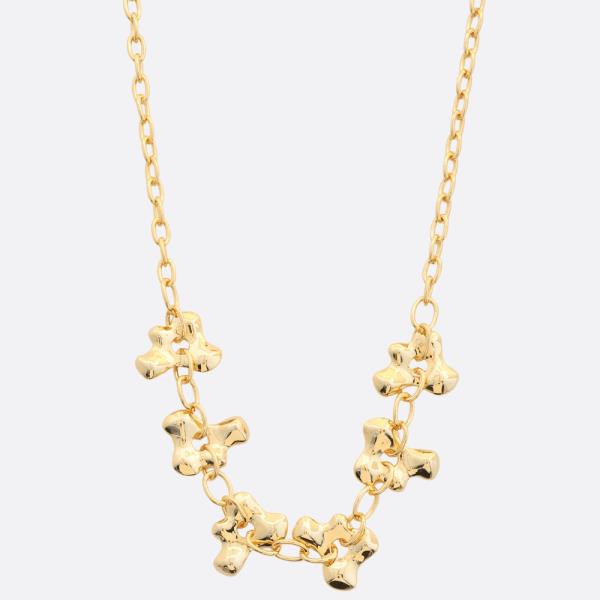 SODAJO ORGANIC SHAPE STATION GOLD DIPPED NECKLACE