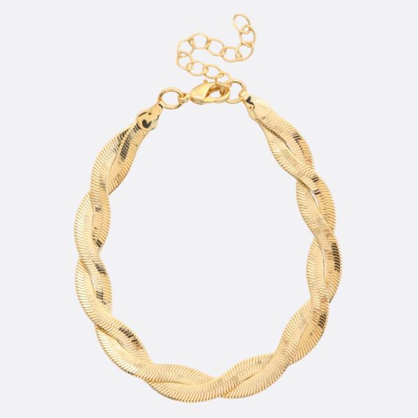 SODAO BRAIDED LINK GOLD DIPPED BRACELET