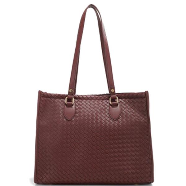 STYLISH WOVEN TEXTURE TOTE BAG