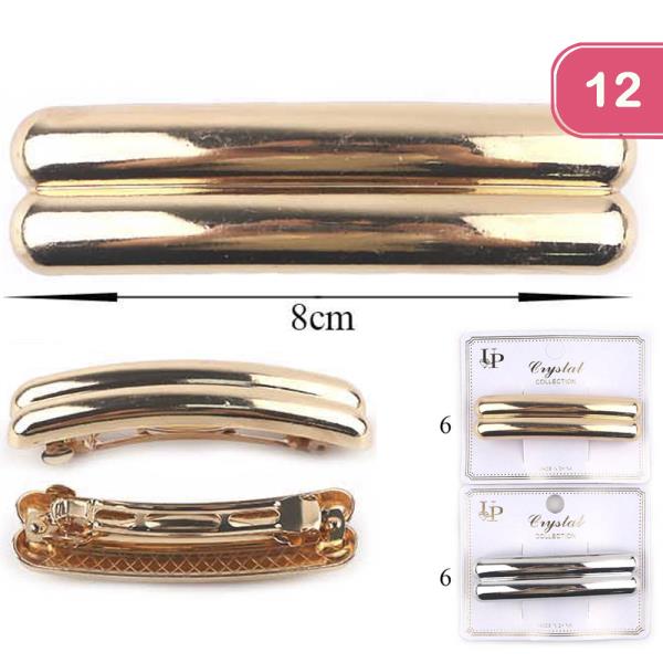 DOUBLE BAR METAL HAIR PIN (12 UNITS)