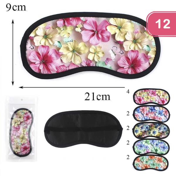 FLOWER SLEEP EYE MASK (12 UNITS)