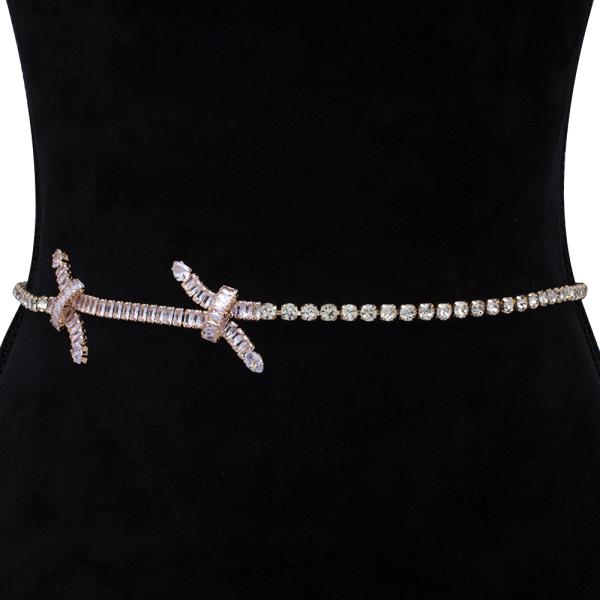 STYLISH RHINESTONE CRYSTAL HOOK BELT