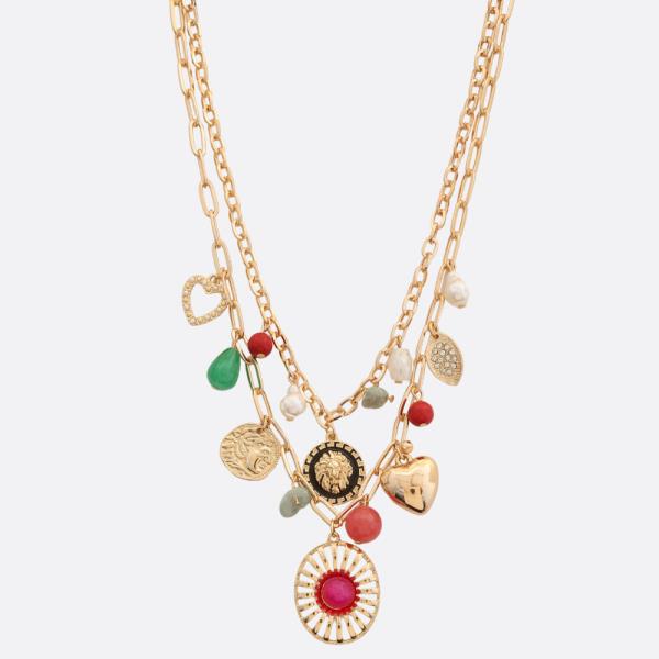 MULTI CHARM LAYERED NECKLACE