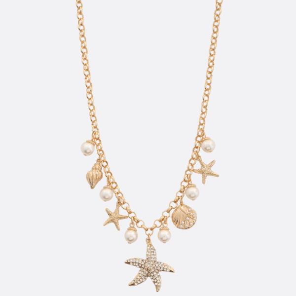 SEA LIFE PEARL BEAD STATION NECKLACE