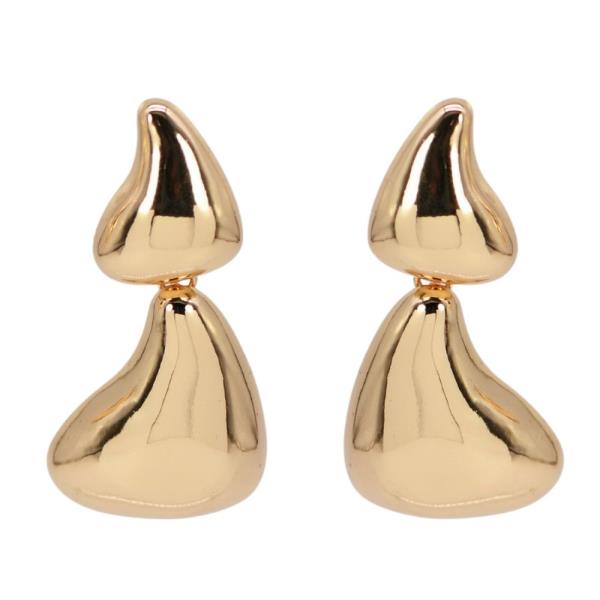 TWO TONE METAL DANGLE EARRING