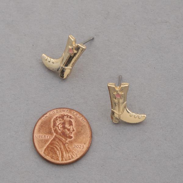 WESTERN STYLE BOOT METAL EARRING