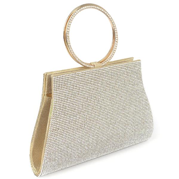 RHINESTONE TOP HANDLE BAG