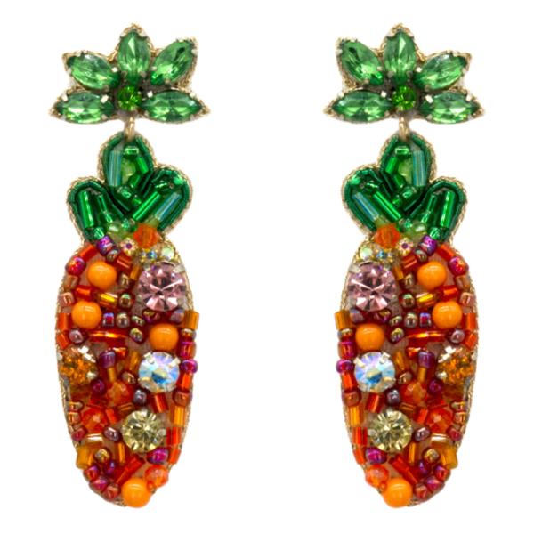 CARROT BEADED EARRING