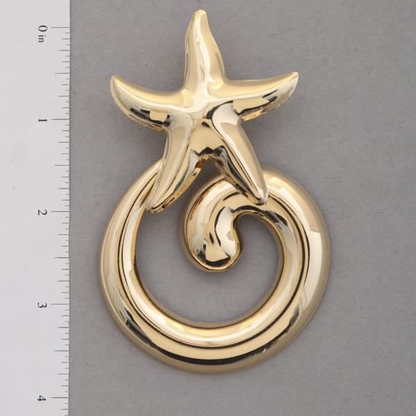 STARFISH SWIRL LINK METAL EARRING