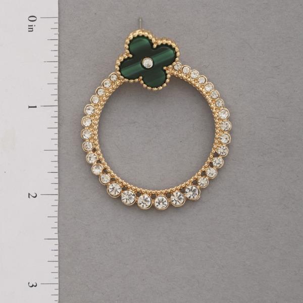 CLOVER ROUND METAL EARRING