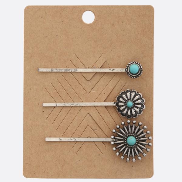 WESTERN STYLE METAL HAIR PIN SET