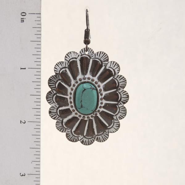 WESTERN STYLE FLOWER DANGLE EARRING