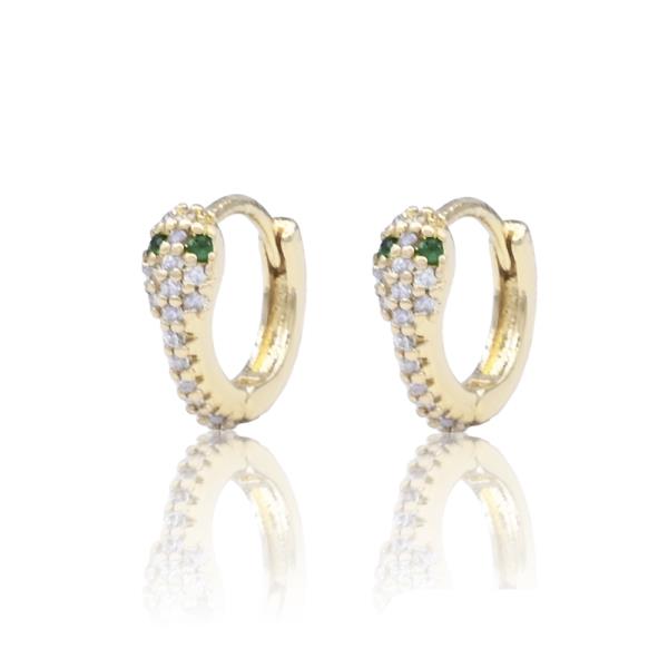 CZ SNAKE HOOP EARRING