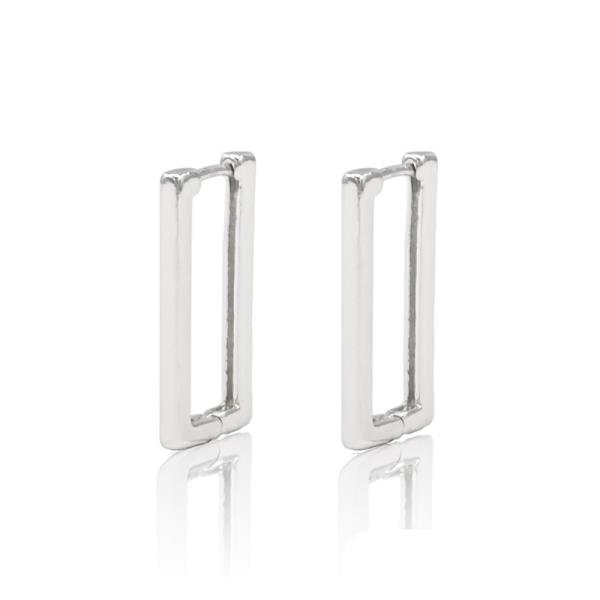 RECTANGLE HOOP EARRING