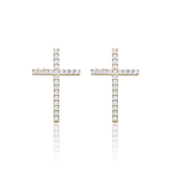 CROSS CZ EARRING