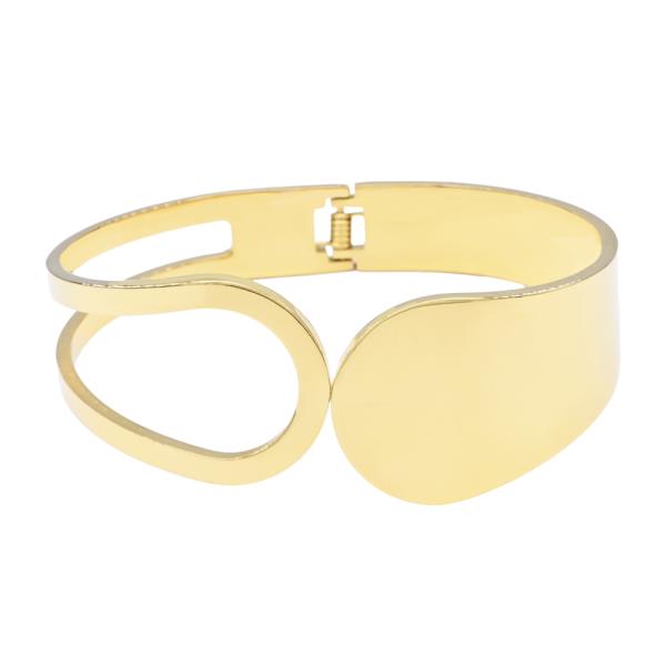 STAINLESS STEEL HINGED BANGLE BRACELET