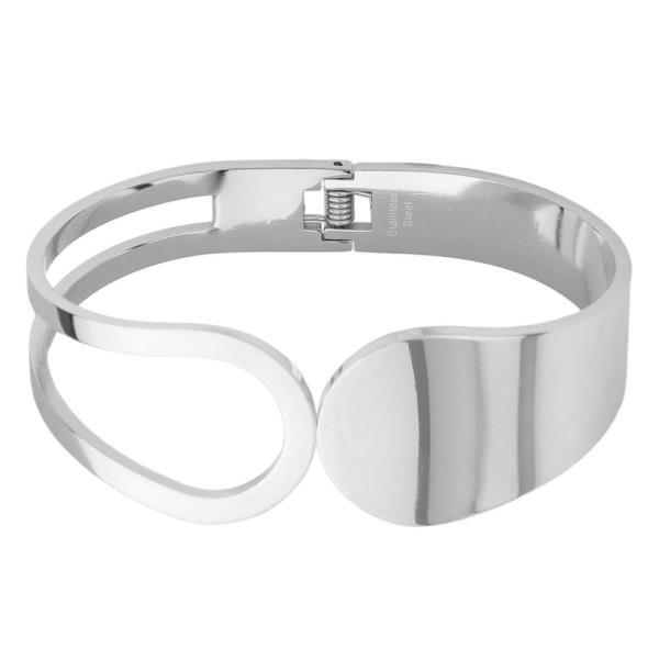 STAINLESS STEEL HINGED BANGLE BRACELET