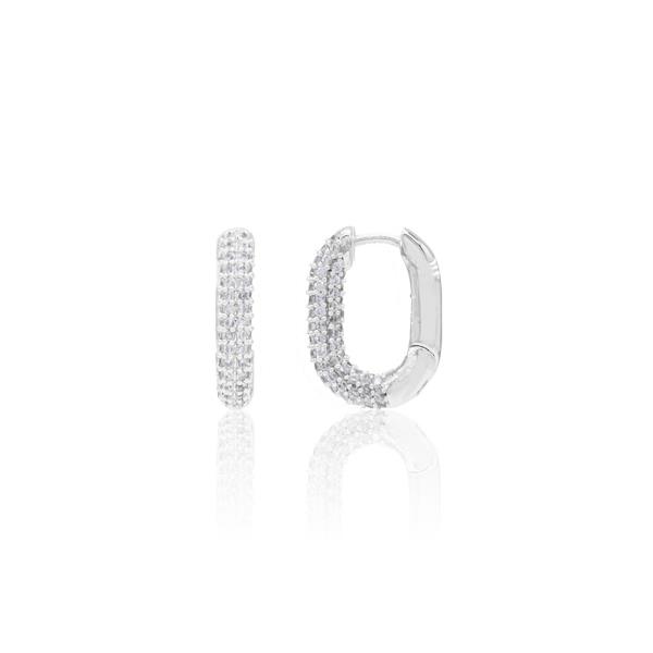 MICRO PAVE CZ HOOP EARRING