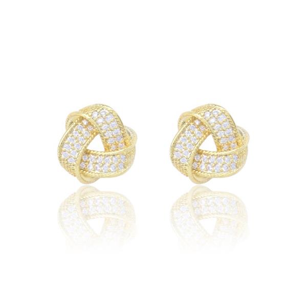 LOVE KNOT CZ EARRING