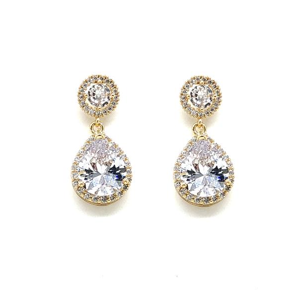 TEARDROP CZ EARRING