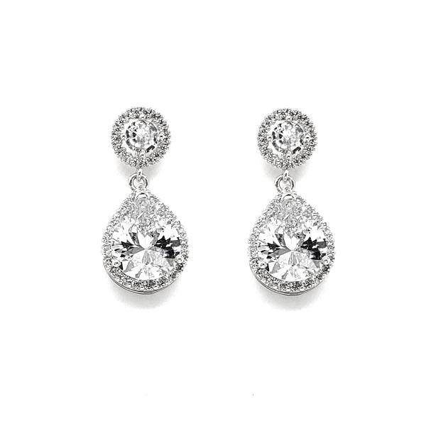 TEARDROP CZ EARRING